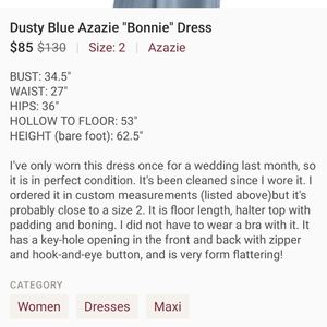 Azazie Dresses - Azazie dusty blue Bonnie dress Azazie Dresses - Azazie dusty blue Bonnie dress
